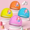 caps 2023 New PU Waterproof Earmuffs Children's Boys and Girls Cartoon Hat Swimming Pool Accessories P230531