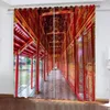 Gordijn Custom 3d Curtains Rood voor woonkamer slaapkamer blakout jaloezieën gordijn gordijnen raambehandeling printen cortinas