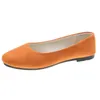 Chaussures de travail à fond plat de couleur bonbon à la mode jaune rose cyan tissu en daim confortable face chaussures pour femmes, chaussures d'étudiant