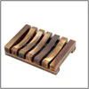 Soap Dishes 2 Styles Natural Wooden Bamboo Dish For Bath Shower Plate Bathroom Drop Delivery Home Garden Accessories Dhb1W