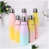 Water Bottles Sublimation 500Ml Cola Gradient Color Stainless Steel Double Walled Sports Insated Flasks Vtky2245 Drop Delivery Home Dhe6F