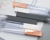 Lagringsflaskor 4.5 ml Rose Gold Cap Lip Oil Brush Tools Tom Clear Gloss Tube Black White Caps Lipstick Bottle Fillers