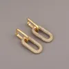 Hoop Huggie överdrivning geometrisk mikroposla små droppörhängen lyxig guldfärg kuba piercing öronring för kvinnor uttalande smycken 230531