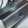 クラシックラグジュアリーチェーンファッション2021格子縞のフローラルブランド財布ビンテージレザーシルバーレザーハンドバッグデザイナーワンショルダーバッグ