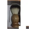 Andra hushållningsorganisationer Barber Hair Rakning Skägg Borstar naturligt trähandtag Brush present Portable Tool Men New Beauty Mens DHQ2J