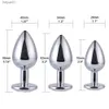 Взрослые игрушки 3PCS/SET METAL ANALEBLECLENGULER CRISTAL BUT -Стимулятор Anal Sex Toys Anus Dilator Game Game Masturbator для женщин/мужчин/пар L230518