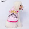 Dog Apparel OIMG Prince Princess Shirts Chihuahua Pomeranian Summer Clothes Cat Clothing Love Print Tshirts For Small Dogs Costumes 230531