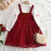Set di abbigliamento Primavera Autunno Bambini Neonate Vestono vestito rosso e top bianco a maniche lunghe Set di vestiti per neonati