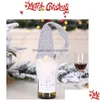 Decorazioni natalizie Stile nordico Babbo Natale Manica per vino Lana e materiale in cashmere Custodia per champagne Forester El Vt1279 Drop Deliver Dh0H6