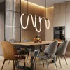 Lustres Noir Blanc Argent Or Designer LED Lustre Éclairage Lustre Suspension Luminaire Lampen Lampes Suspendues Pour Salle À Manger