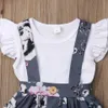 Conjuntos de ropa de 0 a 24M para niñas recién nacidas, ropa con volantes, trajes informales sin mangas, mono, cinturón, faldas, 2 uds., conjunto de verano para bebés