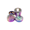 Cone Cup Style Tobacco Herb Grinders Diameter 50mm X 65mm 4 Pieces Open Window Spice Crusher Pepper tobacco Grinder Zinc Alloy Metal Rainbow