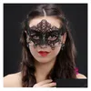 Party Masks New Women Ladies Girls Xmas Cosplay Costume Masquerade Dancing Valentine Half Face Mask VT0322 Drop Delivery Home Garden DHRQK