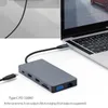 Stations Blueendlessless Type C Hub USB 2xHDMICOMPATIBLABLE RJ45 USB3.0 Interface 5Gbps Typec PD100W SD TF Station d'accueil Hub 12in1