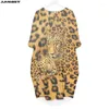 Abiti casual Jumeast Women 3D Batwing Pocket Dress Donna Streetwear Leopard Camouflage Animal Tiger Pullover Gonna estiva Camicia da notte