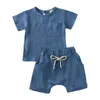 Kleidungssets 0-3 Jahre Baumwolle Babykleidung Set Sommer Casual Shorts für Jungen Mädchen Anzug Unisex Kleinkinder Stücke Kinder Outifs