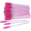 Tools 50pcs Newest Crystal 3D Eyelash Mascara Wands Clear Lash Spoolies Wholesale Eye Lashes Brushes Micro Applicators