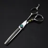 Outils professionnels jp 440c acier 6 '' ciseaux de tigre ciseaux de coupe de cheveux coupe de cheveux outils de barbier amincissants ciseaux de coiffeur