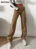 Jeans Cargo pour femmes 2023 nouvelle mode taille basse plus qu'une poche Baggy pantalon Streetwear décontracté pleine longueur pantalon