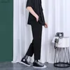 Męskie spodnie Business Formal Casual Pants Mężczyzna wielki rozmiar S-3xl Summer Solid Black Classic Basic Proste Spodle Męskie zamek błyskawiczne Ins moda L230520