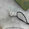20% off 2023 New designer jewelry bracelet necklace Accessories interlocking hollow men's women's wide narrow ring intertwined pattern link chain