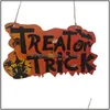 Party Decoration Halloween Wooden Pendant Ornaments Decor Halloweens Festival Interior Scene Drop Delivery Home Garden Festive Suppl Dhsp0