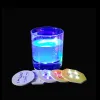 LED Coaster Lighting Coasters 6cm 4-6 LEDs Light Bottles Glorifier LEDs Stickers Coastery Drinks Flash Lights Up Cups Perfect for Party