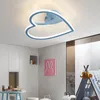 Ceiling Lights Modern Lamp For Bedroom Women Princess Heart Shape Dimmable Wedding Girl Room Pink Led Lamps Home