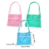 Storage Bags Beach Seashell Mesh Bag Handbag Outdoor Camping Picnic Travel Pool Toys Towel Organizer Tote For Kids Children