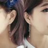 Baumeln Ohrringe S Goldene Nette Sterne Mond Asymmetrische Lange Quaste Baumelnden Ohrring Für Frauen 2023 Koreanische Mode Drop