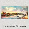 Bela vista da arte da lona em Maastricht pintado à mão impressionista Willem Haenraets pintura para decoração de escritório