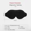 Bakın 3D Hafıza Köpük İpek Uyku Maskesi Yumuşak Göz Yamaları Konfor Üç Dimensia Tasarım Yüz Uyku Maskesi Göz Farı Nefes Alabilir Kadınlar Erkekler