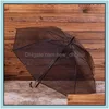 Umbrellas Transparent Longhandle Umbrella Matic Black Rainbow Custom Logo Waterproof 8 Bone Drop Delivery Home Garden Household Sundr Dhxg9