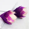 Flores decorativas 2 lótus de chip de madeira por bando artificialmente seco feito para para casa decoração de lojas de casamento fluxo falso roxo