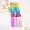 Stylos à bille Fairy Stick Pen Gel Blue Black Ink Drift Sand Glitter Crystal Creative Rainbow Ball Girls Gift Vt0329 Drop Delivery O Dhs6Y