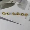 projektant biżuterii bransoletka naszyjnik Asymetryczne kolczyki kwiatowe sprawiają, że słonecznik słonecznikowy Wysoka jakość