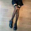 Sexy Socks Cartoon Lovely Japan Letter Silk Stockings Lolita Cosplay Black Sexy Long Socks JK Dark Thin Loli White Tuiwa Legwear J230531