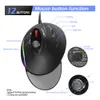 Mäuse Zelotes C10 verdrahtete optische vertikale Maus programmierbare Gaming -Maus RGB Ergonomische Maus 10000DPI -Gaming -Mäuse für PC -Laptop