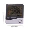 Temperaturinstrument Digital LCD -fuktmätare Termometer med klockkalender Alarm Batteridriven Hygrometer Hushåll Precis DHI1F