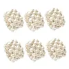 Creative Acrylique Blanc Perles Ronds De Serviette De Mariage Serviettes Boucle Partie Réception Table Décorations Fournitures