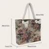 Вечерние сумки свежие холст Сумка летняя корейская цветочная женщина веревочная сумочка