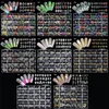 Kettingen Meng glanzende kristal nagel diamant sieraden 3d vlinder slangen letters nail art charme ornamenten retro legering manicure manicure rhinestones set