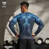 Męskie koszulki Zrce Gym Sport Thirt Men Szybkie suche koszulę do biegania Mężczyzn Trening Tees Fitness Tops Compresy