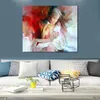 Canvas Art Girl in Meditation Elegante handgemaakte Willem Haenraets schilderij impressionistische figuur artwork voor Home Wall Art
