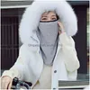 Other Home Textile Winter Warm Big Scarf Veet Thickeed Outdoor Sports Female Creative Mask Solid Color Neck Face Protection Windproo Dhmdq