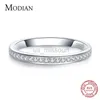 Band Ringen Modian Classic Simple 100 925 Sterling Silver Charm AAA Zirconia Finger Rings for Women Wedding Engagement Statement Sieraden J230531
