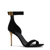 Letnie sandały uma luksusowe buty cielę skóra nagie czarny czarny pasek kostki sztylet pięta logo impreza holiday lady gladiator sandalias eu35-43