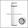 Vattenflaskor 350 ml 500 ml sublimering av tomma tumlar Intelligent tumbler rostfritt stål flasktemperatur Display smart vakuum fl dhjbd