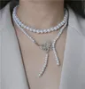 Nuova collana di perle di moda designer collana di perle con diamanti