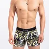 MUITOPANTES boxeador masculino masculino lycra macho pura calcinha shorts crânio macio suave marve